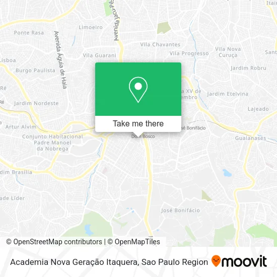 Academia Nova Geração Itaquera map
