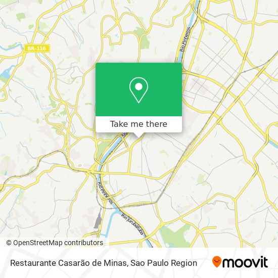 Mapa Restaurante Casarão de Minas