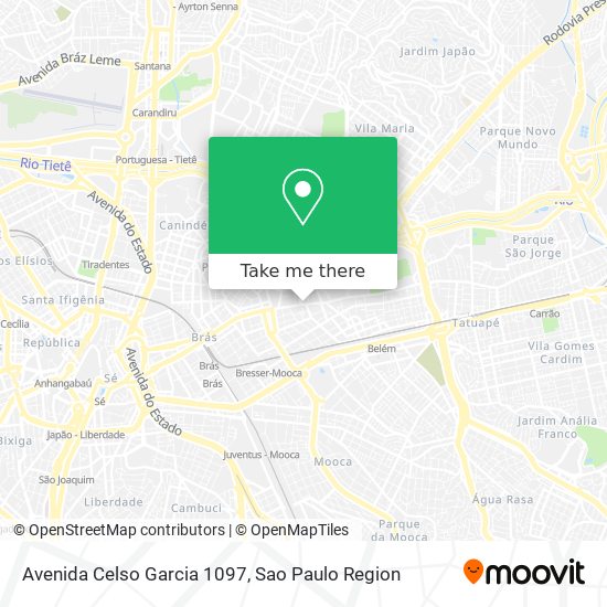 Avenida Celso Garcia 1097 map