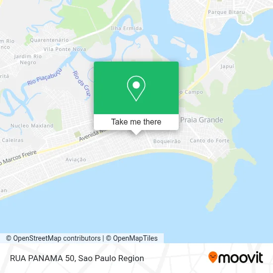 RUA PANAMA 50 map