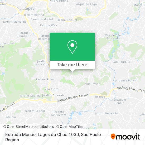 Estrada Manoel Lages do Chao 1030 map