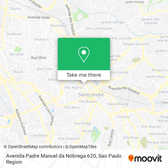 Mapa Avenida Padre Manuel da Nóbrega 620