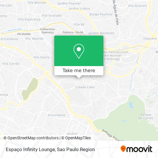 Espaço Infinity Lounge map