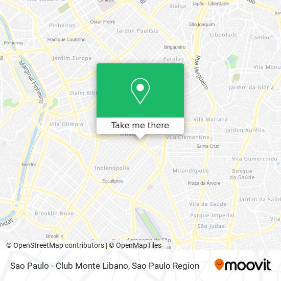 Mapa Sao Paulo - Club Monte Libano