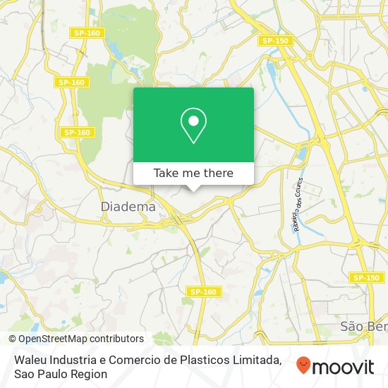 Mapa Waleu Industria e Comercio de Plasticos Limitada