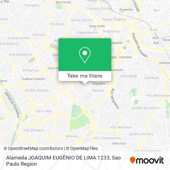 Alameda JOAQUIM EUGÊNIO DE LIMA 1233 map