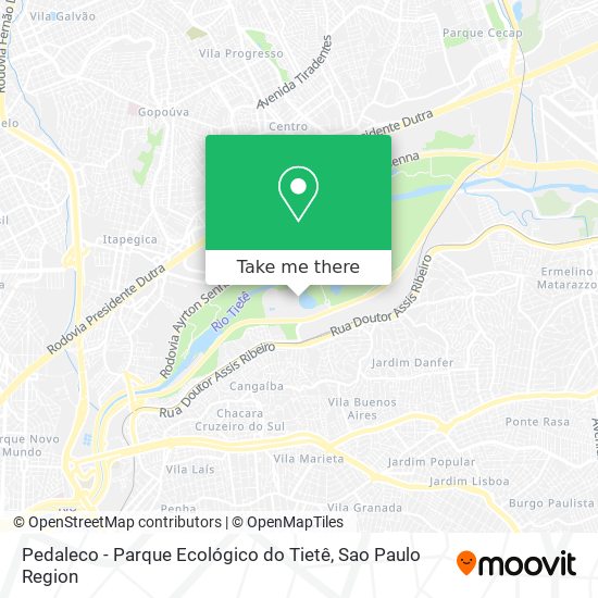 Pedaleco - Parque Ecológico do Tietê map