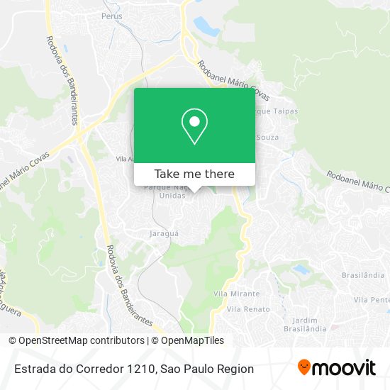 Estrada do Corredor 1210 map
