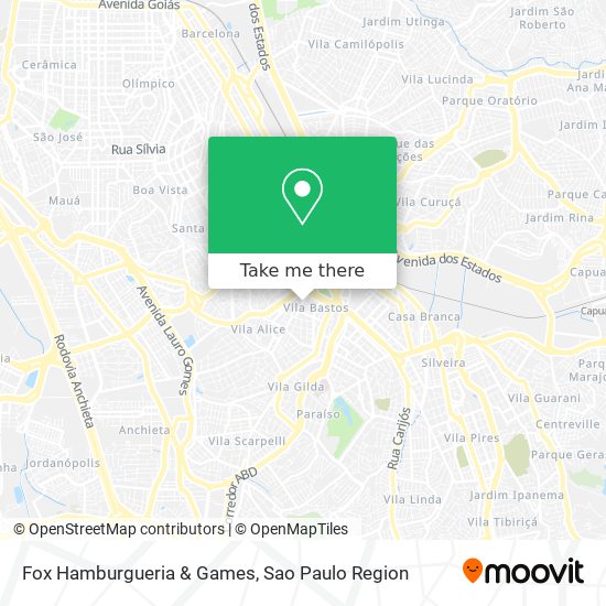 Fox Hamburgueria & Games map