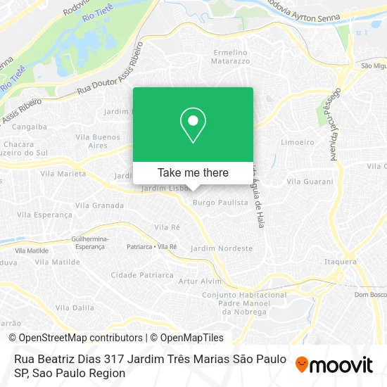 Rua Beatriz Dias  317   Jardim Três Marias   São Paulo   SP map