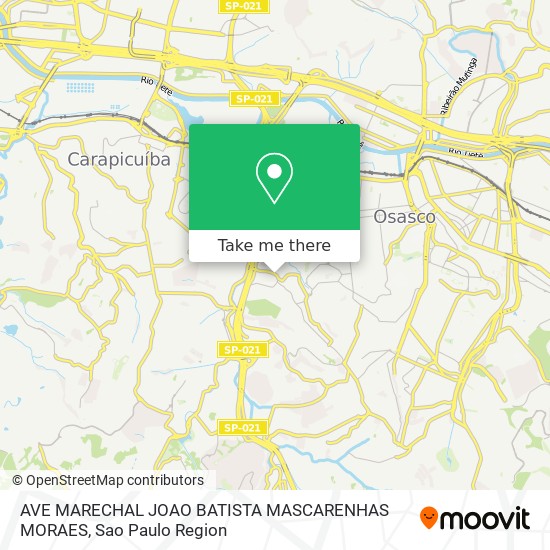 AVE MARECHAL JOAO BATISTA MASCARENHAS MORAES map