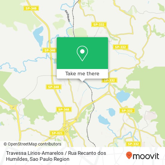 Mapa Travessa Lírios-Amarelos / Rua Recanto dos Humildes