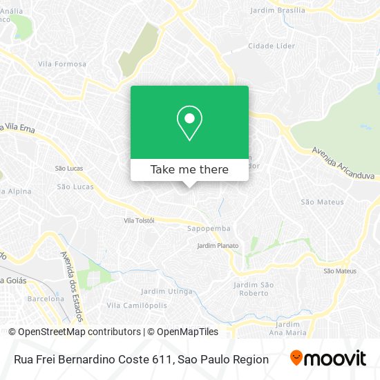 Rua Frei Bernardino Coste 611 map