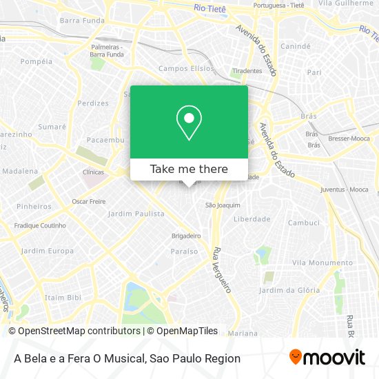 A Bela e a Fera O Musical map