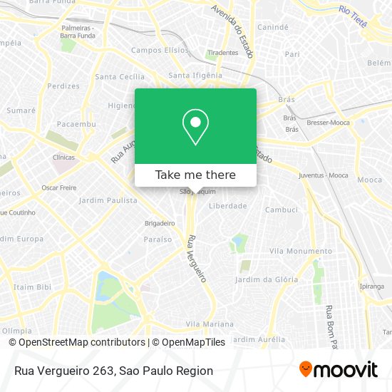 Mapa Rua Vergueiro  263