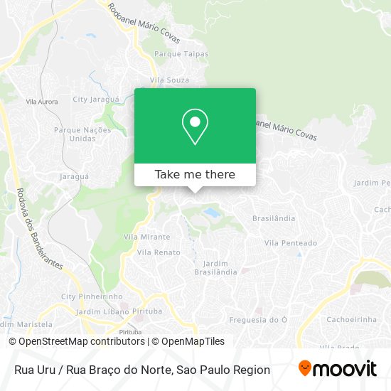 Mapa Rua Uru / Rua Braço do Norte