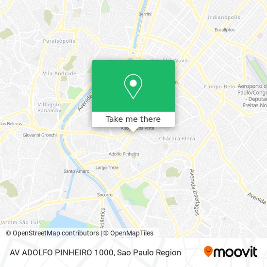 Mapa AV ADOLFO PINHEIRO 1000