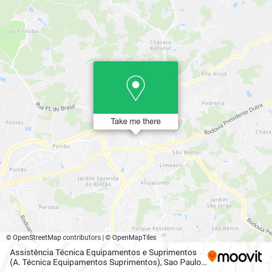 Mapa Assistência Técnica Equipamentos e Suprimentos (A. Técnica Equipamentos Suprimentos)