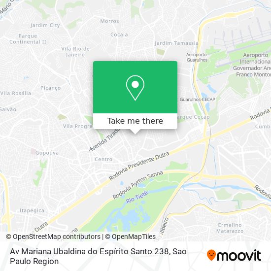 Av  Mariana Ubaldina do Espírito Santo 238 map
