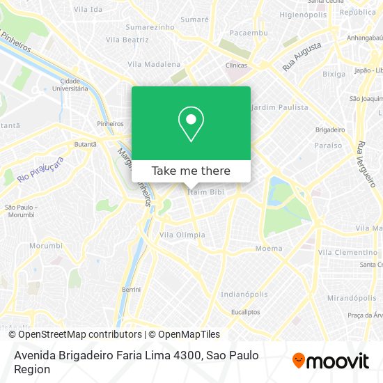 Avenida Brigadeiro Faria Lima 4300 map