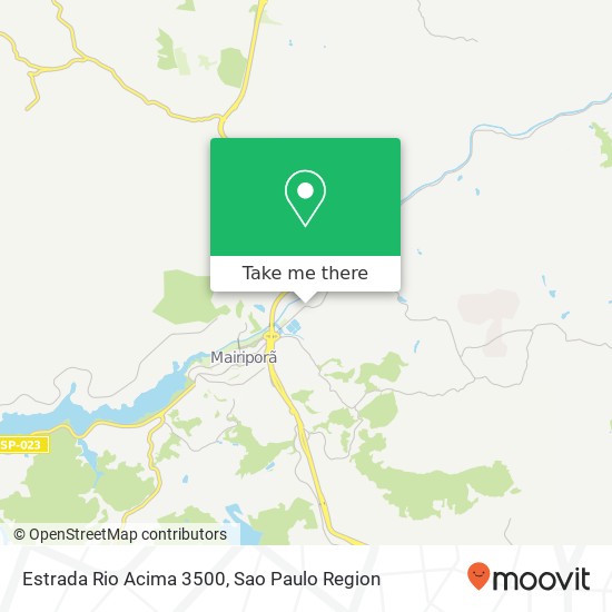Mapa Estrada Rio Acima 3500