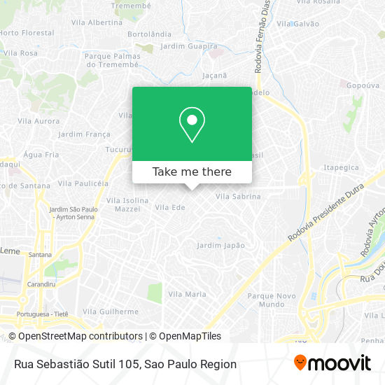 Mapa Rua Sebastião Sutil 105