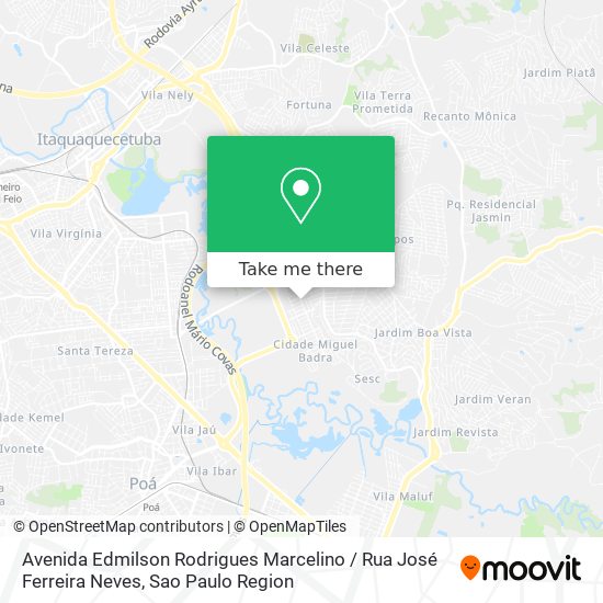 Mapa Avenida Edmilson Rodrigues Marcelino / Rua José Ferreira Neves