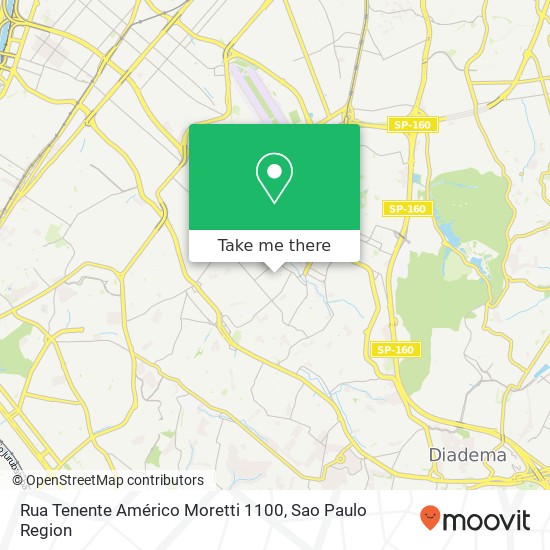 Mapa Rua Tenente Américo Moretti 1100