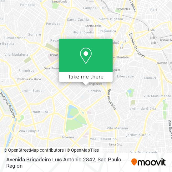 Avenida Brigadeiro Luís Antônio 2842 map