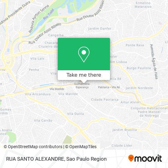 Mapa RUA SANTO ALEXANDRE