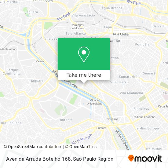 Mapa Avenida Arruda Botelho 168