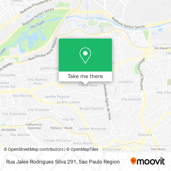 Mapa Rua Jales Rodrigues Silva 291
