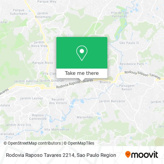 Mapa Rodovia Raposo Tavares 2214