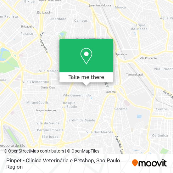 Mapa Pinpet - Clínica Veterinária e Petshop