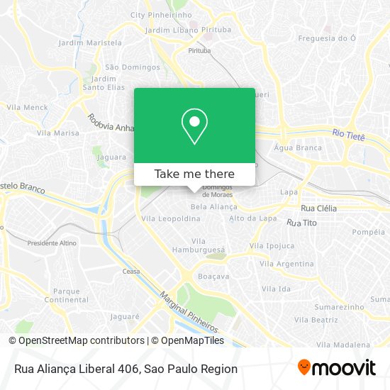 Rua Aliança Liberal 406 map