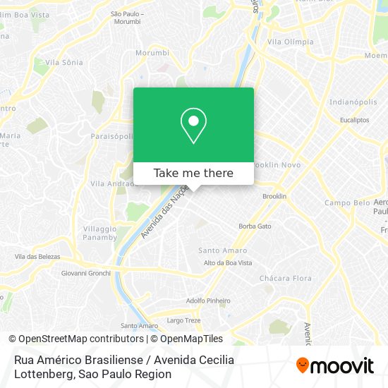 Mapa Rua Américo Brasiliense / Avenida Cecilia Lottenberg
