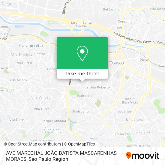 AVE MARECHAL JOÃO BATISTA MASCARENHAS MORAES map