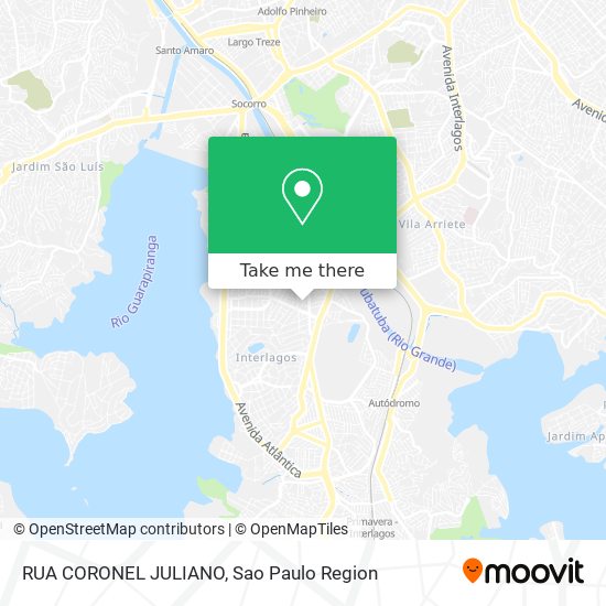 Mapa RUA CORONEL JULIANO