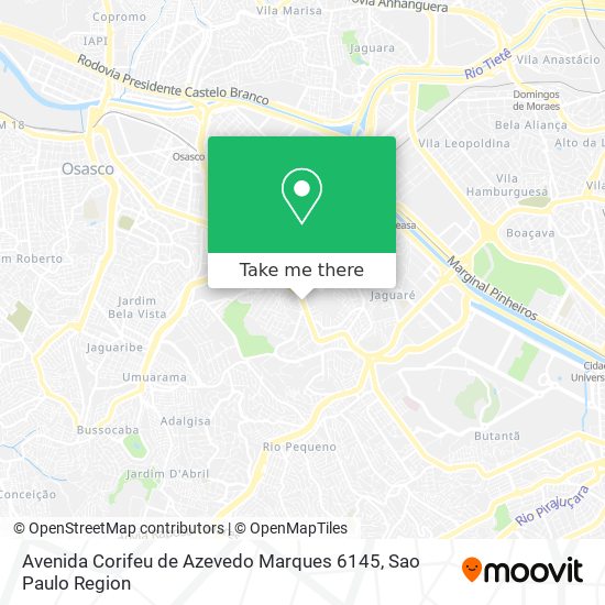 Avenida Corifeu de Azevedo Marques 6145 map
