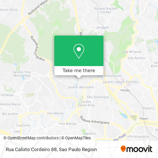 Rua Calixto Cordeiro 88 map