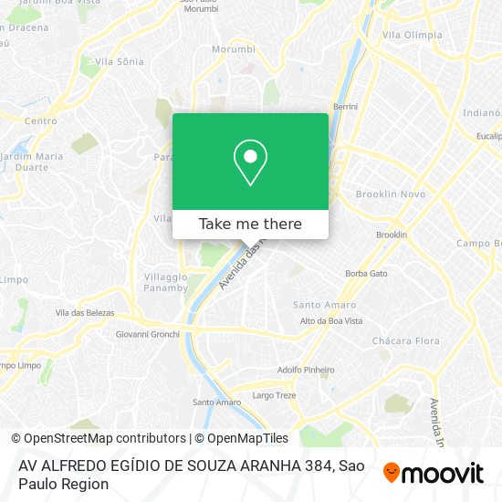 AV ALFREDO EGÍDIO DE SOUZA ARANHA 384 map