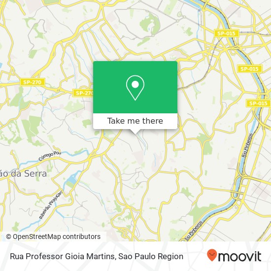 Rua  Professor Gioia Martins map