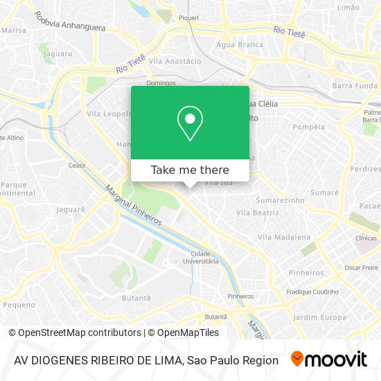 Mapa AV DIOGENES RIBEIRO DE LIMA