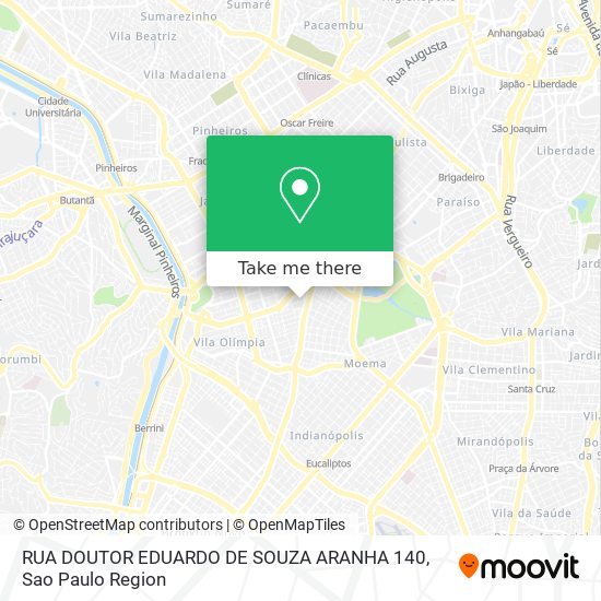 RUA DOUTOR EDUARDO DE SOUZA ARANHA 140 map