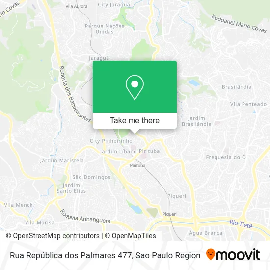 Rua República dos Palmares 477 map