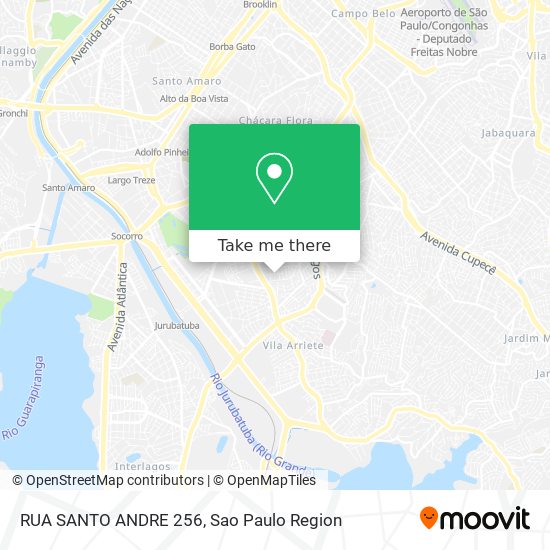 Mapa RUA SANTO ANDRE 256