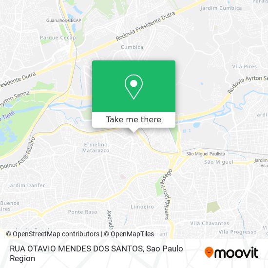 RUA OTAVIO MENDES DOS SANTOS map