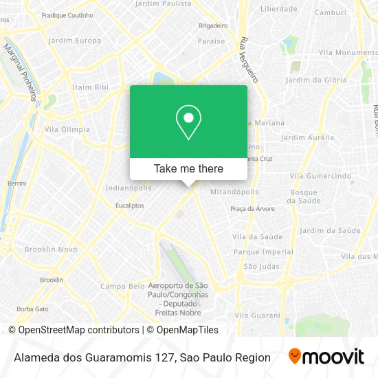 Alameda dos Guaramomis 127 map