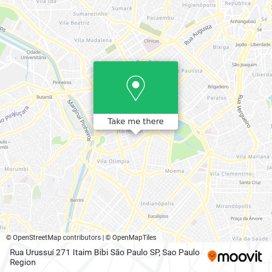 Mapa Rua Urussuí  271   Itaim Bibi  São Paulo   SP