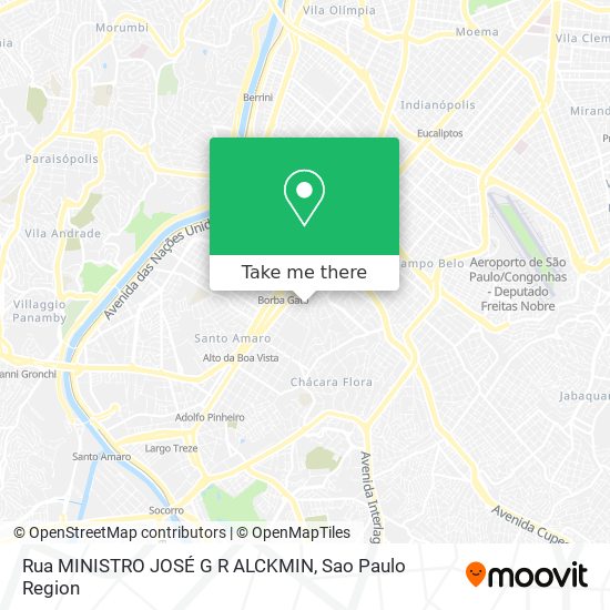 Rua MINISTRO JOSÉ G  R  ALCKMIN map